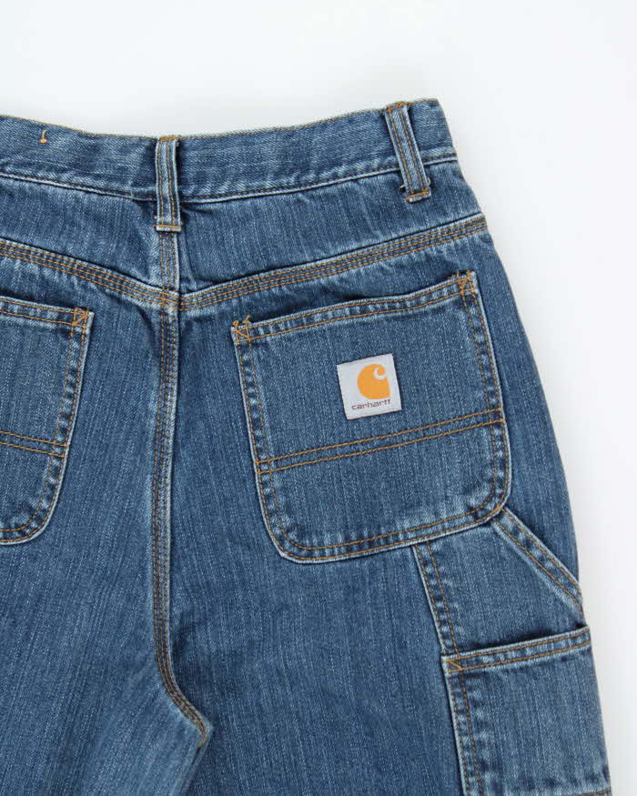 Vintage Y2K 00s Carhartt Women's High Waisted Wide Leg Denim Carpenter Jeans - W26 L29