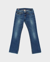 Vintage Y2K 00s True Religion Women's 'Becky' Flap Low Rise Bootcut Denim Jeans - W28 L30