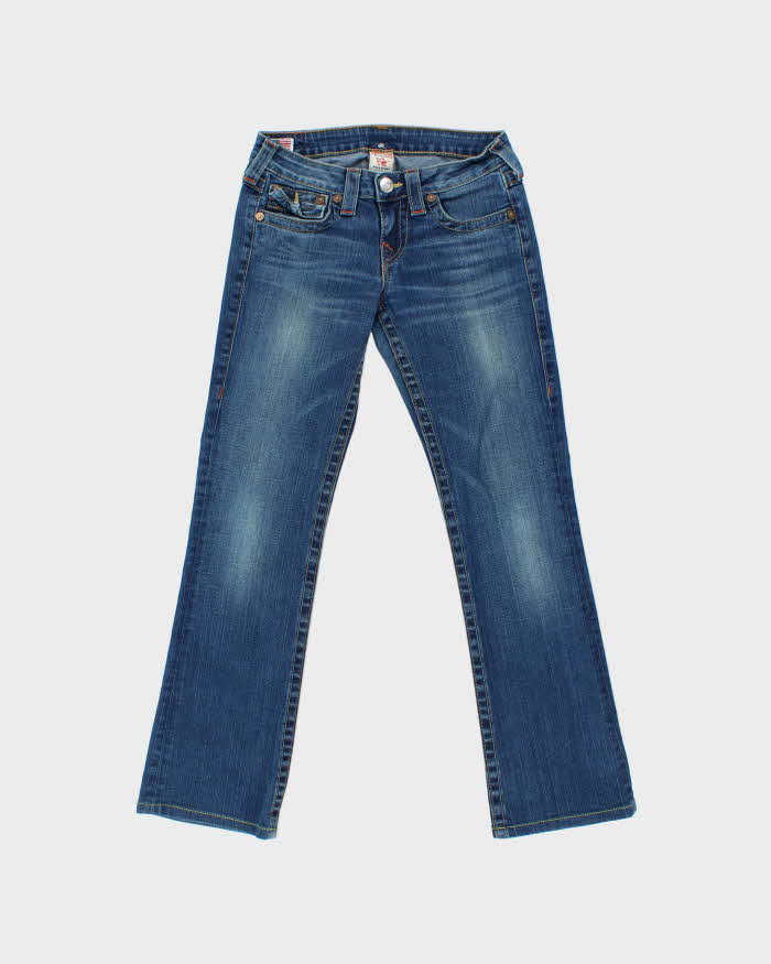 Vintage Y2K 00s True Religion Women's 'Becky' Flap Low Rise Bootcut Denim Jeans - W28 L30