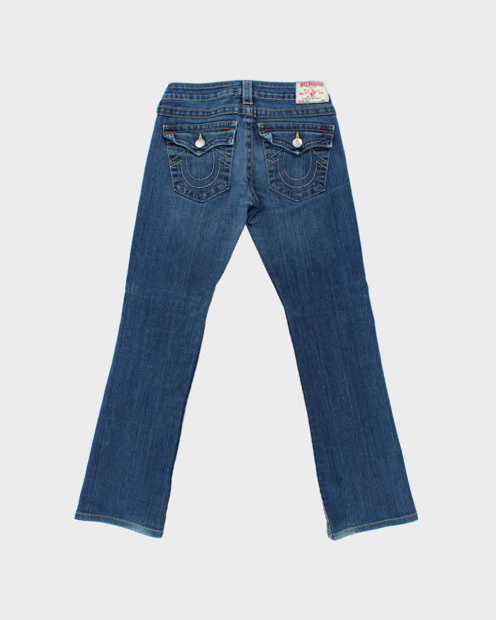 Vintage Y2K 00s True Religion Women's 'Becky' Flap Low Rise Bootcut Denim Jeans - W28 L30