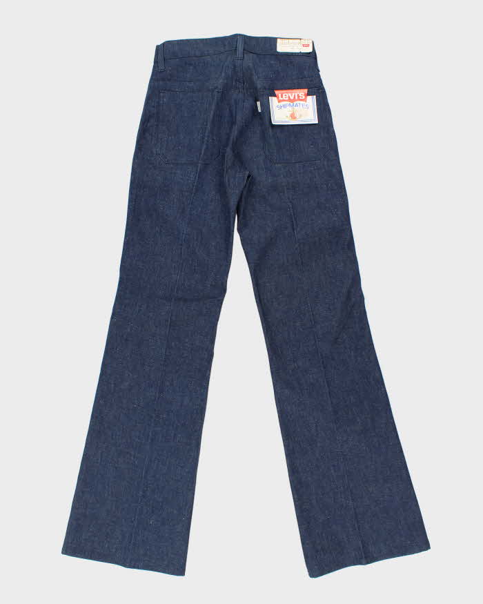 DSWT Vintage 1970s Levi's Shipmates Big E Raw Denim Women's High Waisted Flared Bell Bottom Jeans - W28 L35
