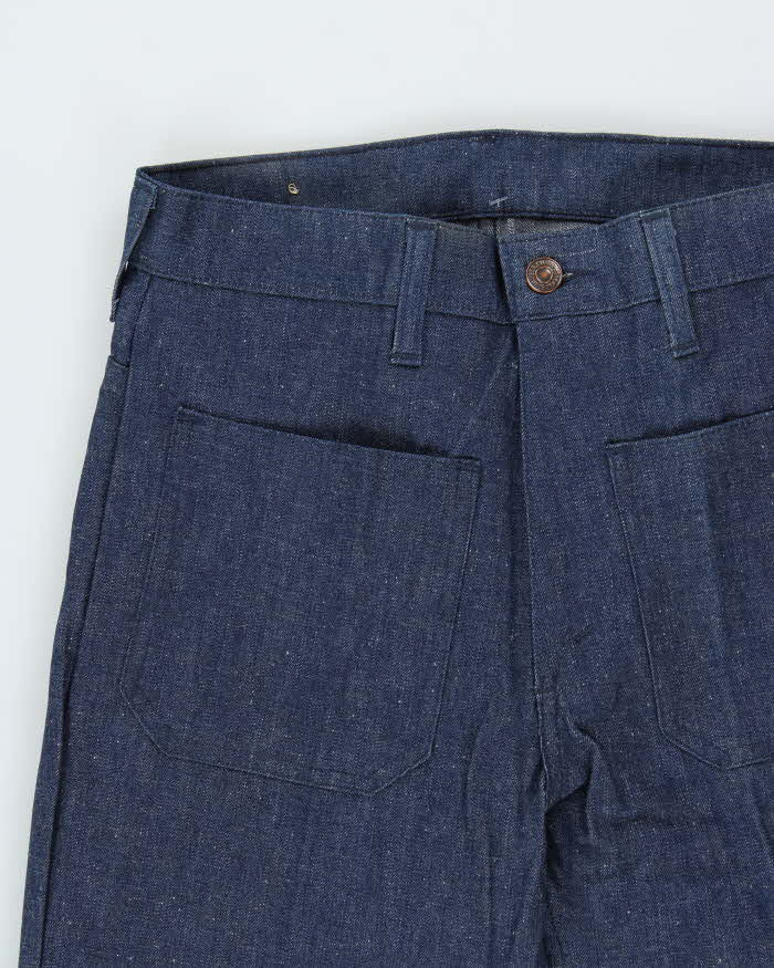 DSWT Vintage 1970s Levi's Shipmates Big E Raw Denim Women's High Waisted Flared Bell Bottom Jeans - W28 L35
