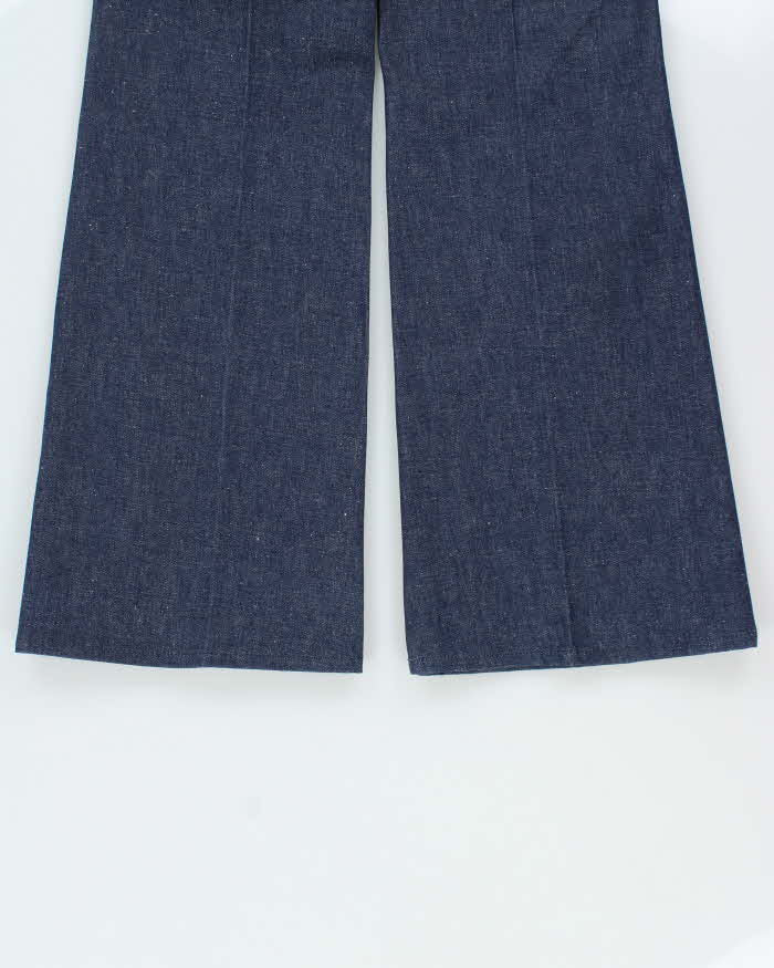 DSWT Vintage 1970s Levi's Shipmates Big E Raw Denim Women's High Waisted Flared Bell Bottom Jeans - W28 L35