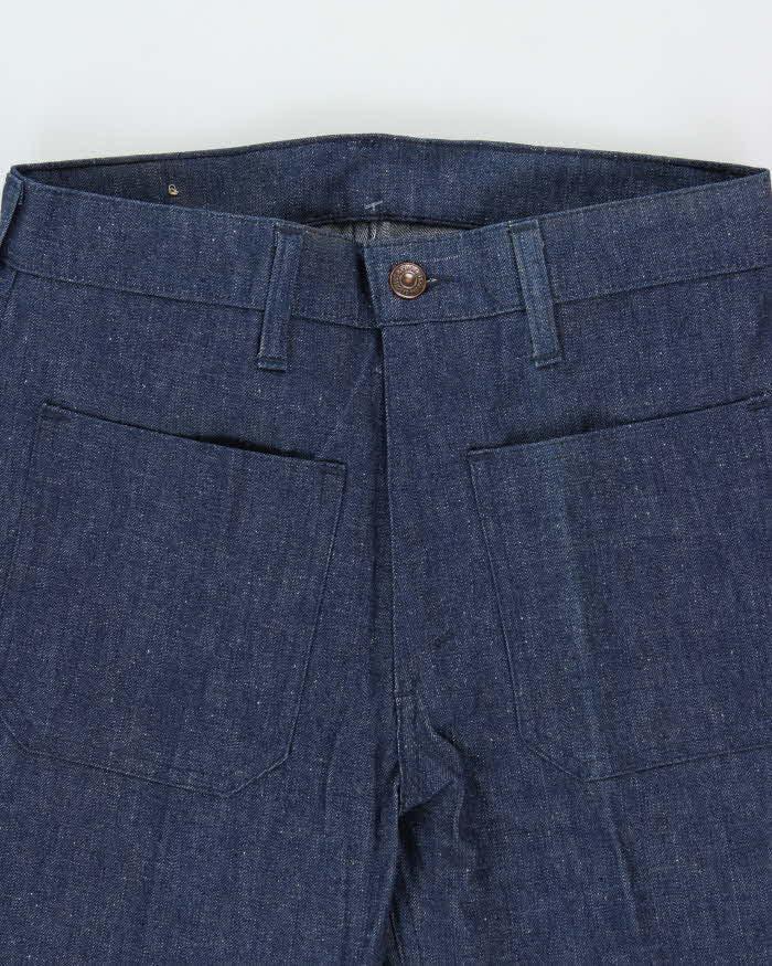 DSWT Vintage 1970s Levi's Shipmates Big E Raw Denim Women's High Waisted Flared Bell Bottom Jeans - W28 L35