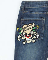 Vintage Y2k 00s Ed Hardy Embroidered Skinny Jeans - W27 L32