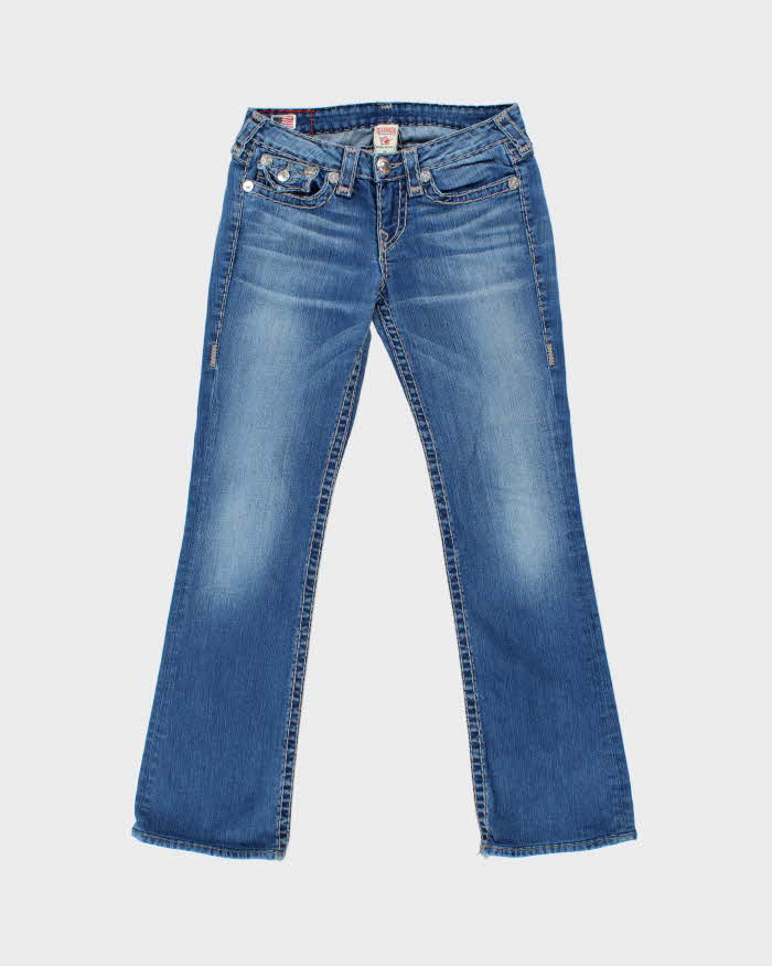 Vintage Y2K 00s True Religion Becky Super T Made In USA Women's Low Rise Flap Pocket Bootcut Jeans - W29 L30