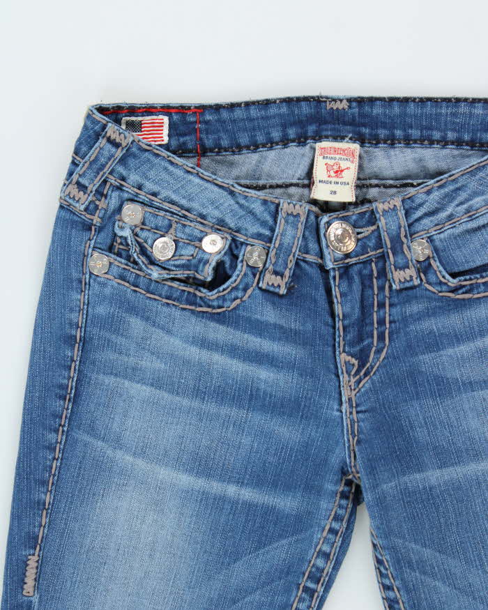 Vintage Y2K 00s True Religion Becky Super T Made In USA Women's Low Rise Flap Pocket Bootcut Jeans - W29 L30