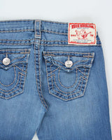 Vintage Y2K 00s True Religion Becky Super T Made In USA Women's Low Rise Flap Pocket Bootcut Jeans - W29 L30