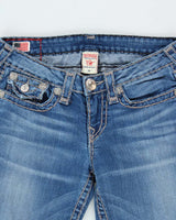 Vintage Y2K 00s True Religion Becky Super T Made In USA Women's Low Rise Flap Pocket Bootcut Jeans - W29 L30