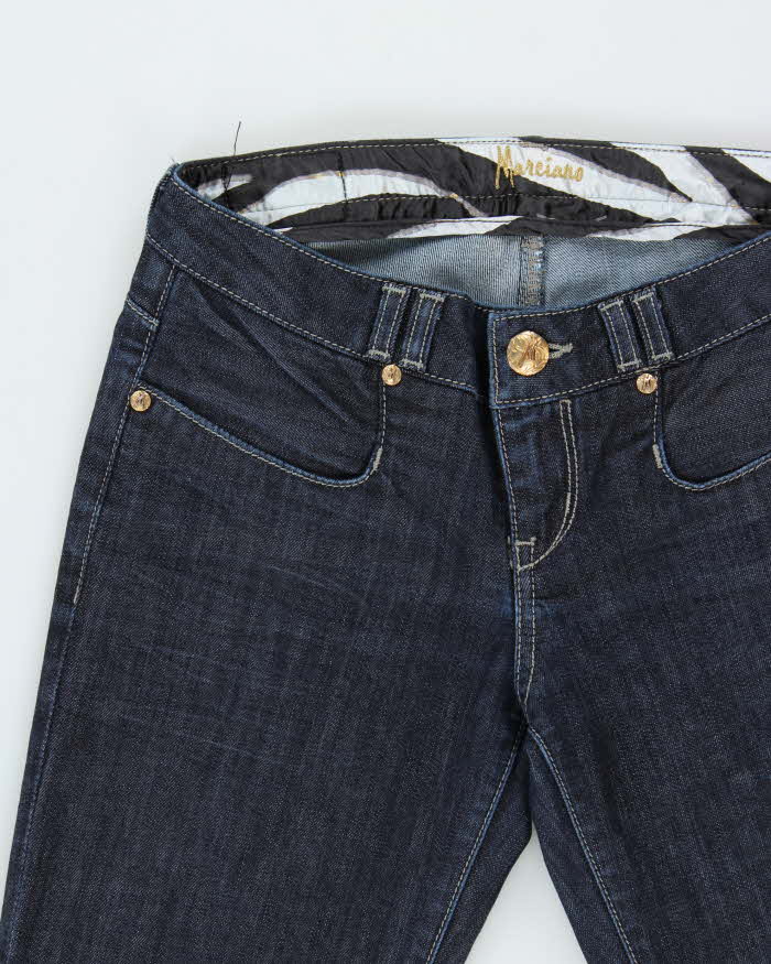Vintage Y2K 00s Marciano Low Rise Women's Raw Indigo Denim Bootcut Jeans - W27 L34