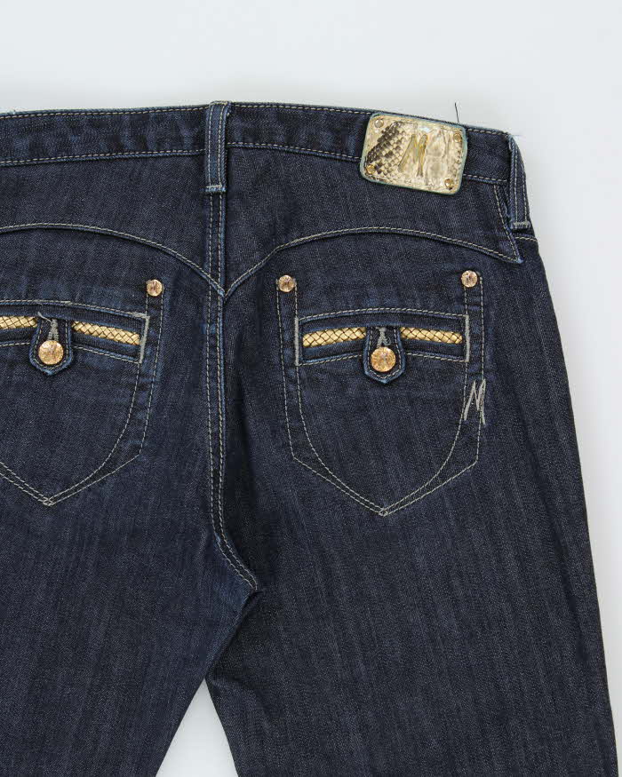 Vintage Y2K 00s Marciano Low Rise Women's Raw Indigo Denim Bootcut Jeans - W27 L34