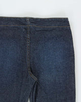 Vintage Y2K 00s Anne.X Women's Made In USA Raw Indigo Denim Lace Up Slim Flared Jeans - W28 L33