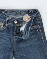 Vintage Y2k 00s LA Idol Rhinestone Bootcut Jeans - W29 L34