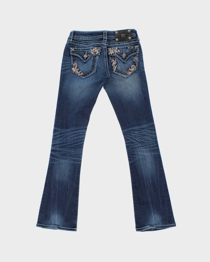Vintage Y2k 00s LA Idol Rhinestone Bootcut Jeans - W27 L32