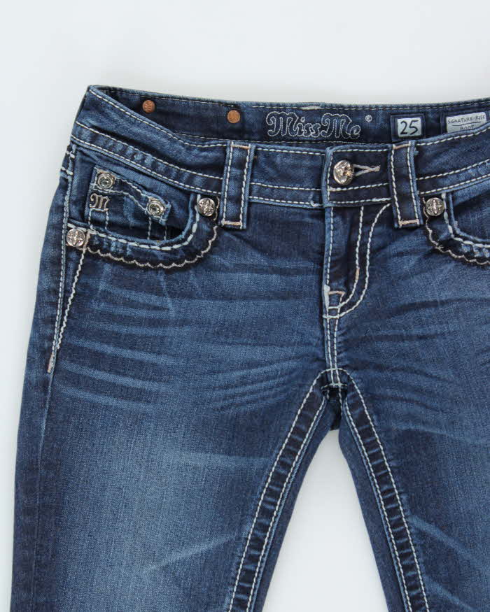 Vintage Y2k 00s LA Idol Rhinestone Bootcut Jeans - W27 L32