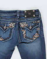 Vintage Y2k 00s LA Idol Rhinestone Bootcut Jeans - W27 L32