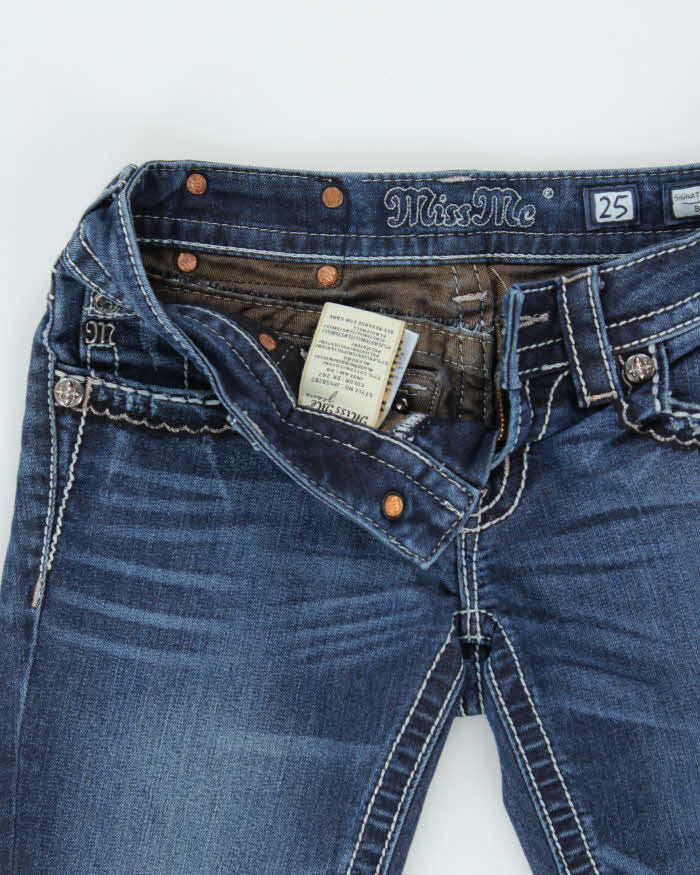 Vintage Y2k 00s LA Idol Rhinestone Bootcut Jeans - W27 L32