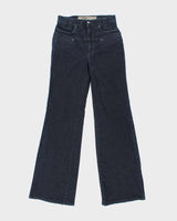 Vintage Y2K 00s Grandeur Women's High Waisted Zari Indigo Denim Flared Jeans - W28 L32