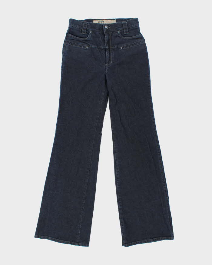 Vintage Y2K 00s Grandeur Women's High Waisted Zari Indigo Denim Flared Jeans - W28 L32