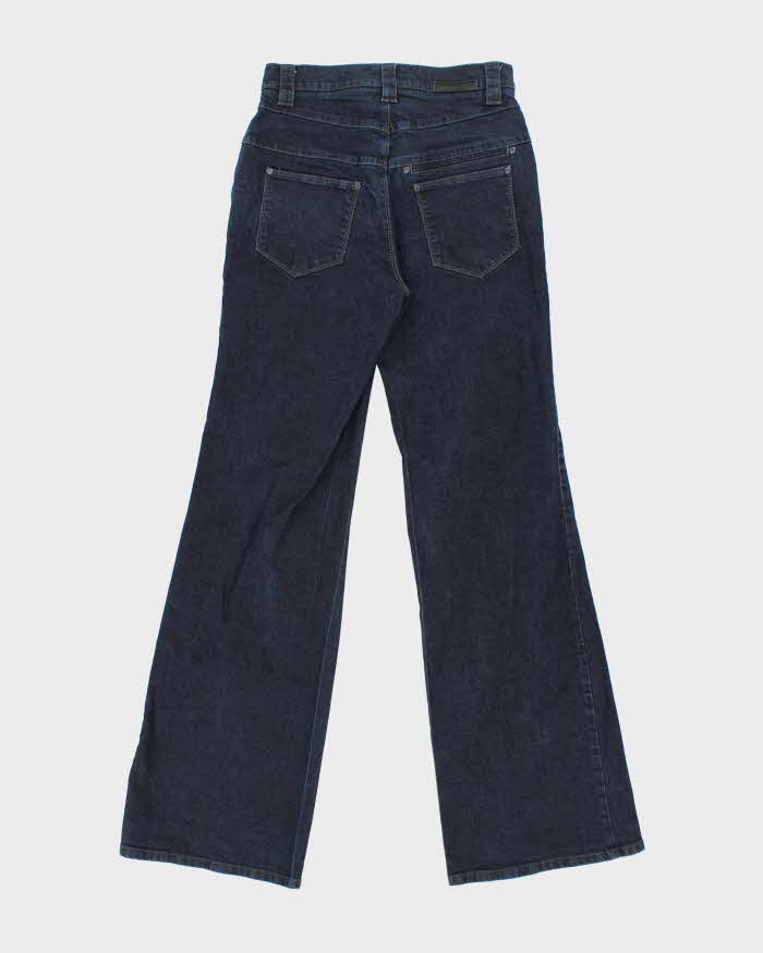 Vintage Y2K 00s Grandeur Women's High Waisted Zari Indigo Denim Flared Jeans - W28 L32