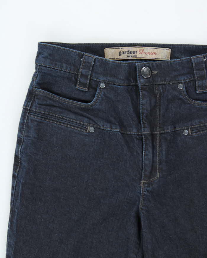 Vintage Y2K 00s Grandeur Women's High Waisted Zari Indigo Denim Flared Jeans - W28 L32