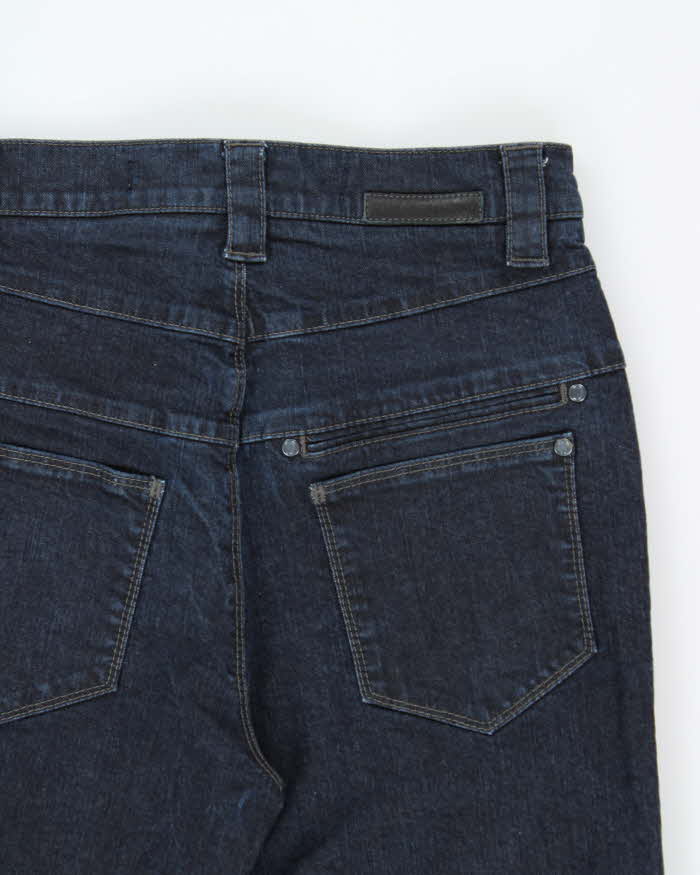 Vintage Y2K 00s Grandeur Women's High Waisted Zari Indigo Denim Flared Jeans - W28 L32