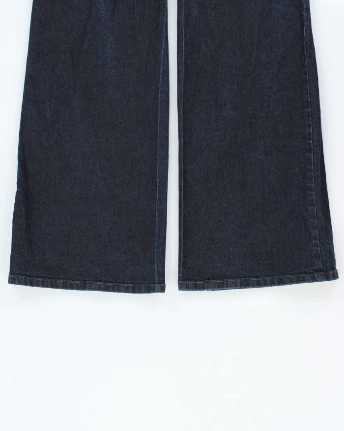 Vintage Y2K 00s Grandeur Women's High Waisted Zari Indigo Denim Flared Jeans - W28 L32
