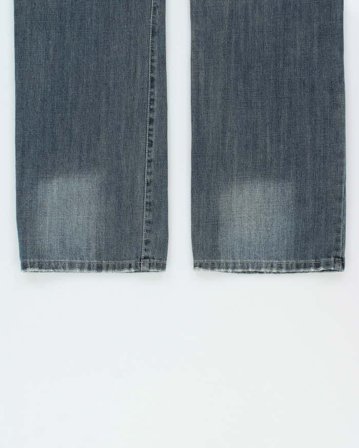 Vintage Y2k 00s Wei Bao Long Studded Wide Leg Jeans - W32 L29