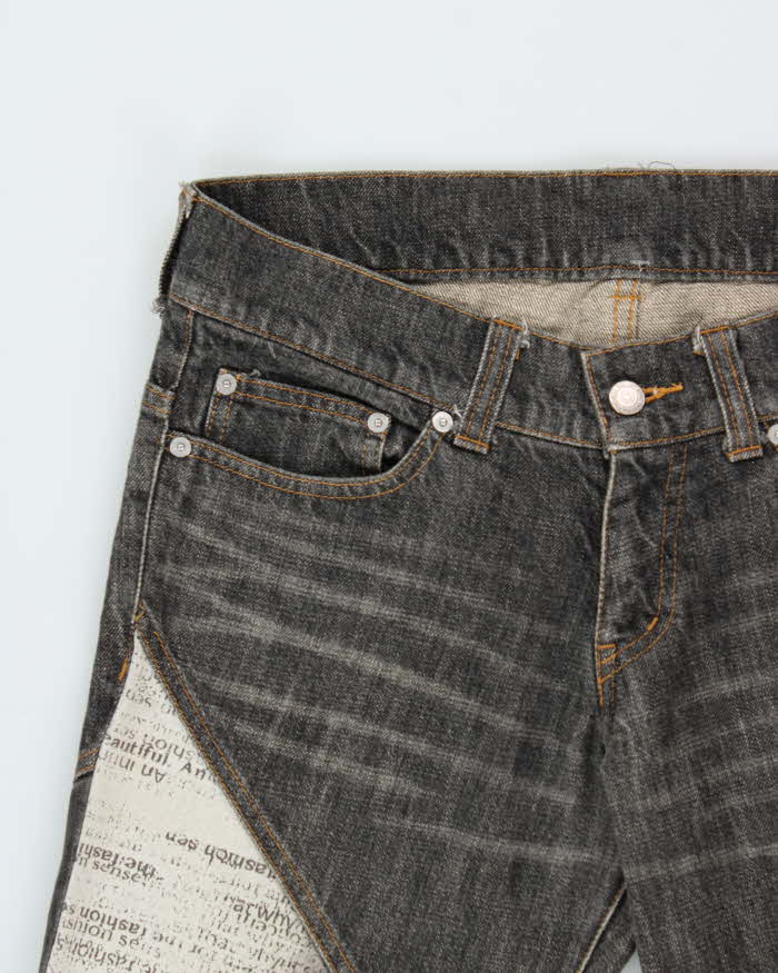 Vintage Y2K 00s Tornado Mart Women's Mid Rise Patch Denim Flared Jeans - W32 L32