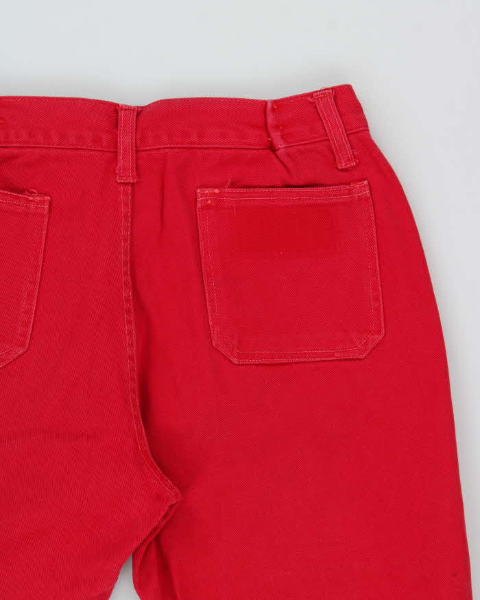 Vintage 1970s Spencer New York Women's Dark Hot Pink Denim Flared Jeans - W27 L32