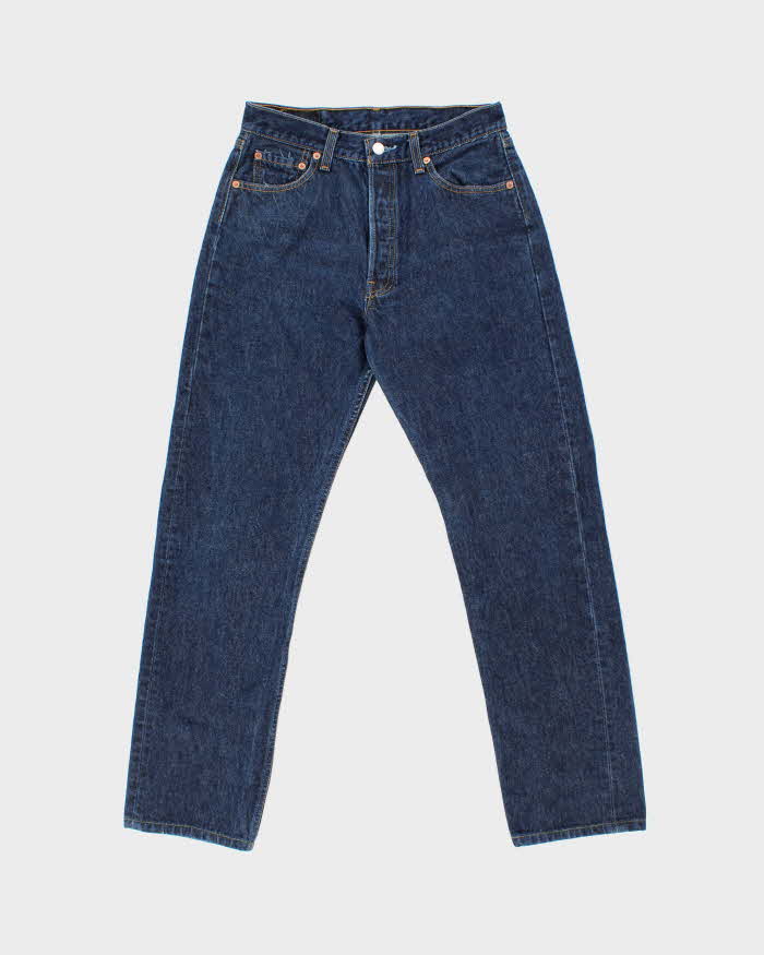 Vintage 1999 Levi's 501 Red Batwing Made In Canada Women's Indigo Denim Straight Leg Jeans - W28 L30