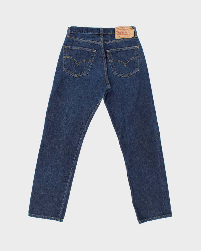 Vintage 1999 Levi's 501 Red Batwing Made In Canada Women's Indigo Denim Straight Leg Jeans - W28 L30