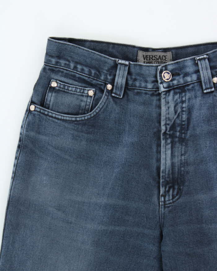Vintage 1990s Versace JC Women's Wide Leg Denim Jeans - W30 L27