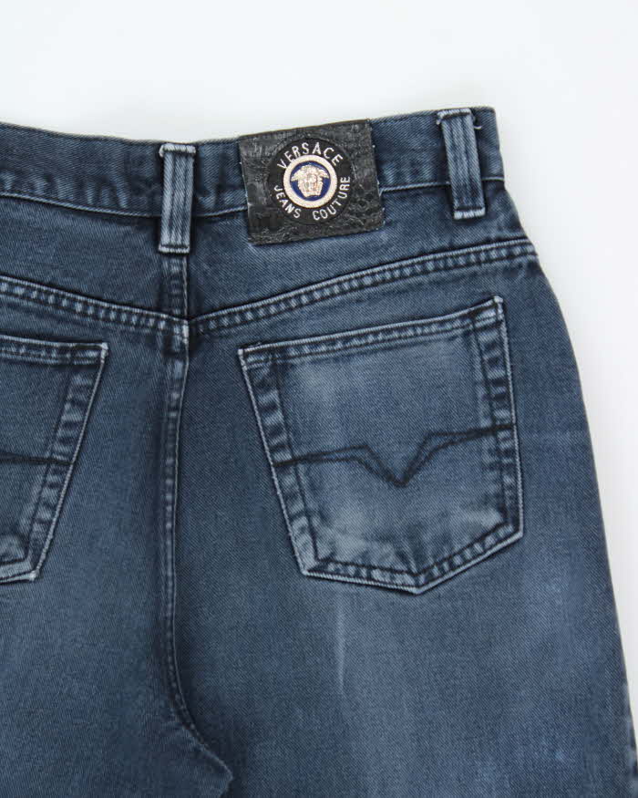 Vintage 1990s Versace JC Women's Wide Leg Denim Jeans - W30 L27