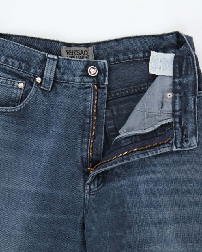 Vintage 1990s Versace JC Women's Wide Leg Denim Jeans - W30 L27