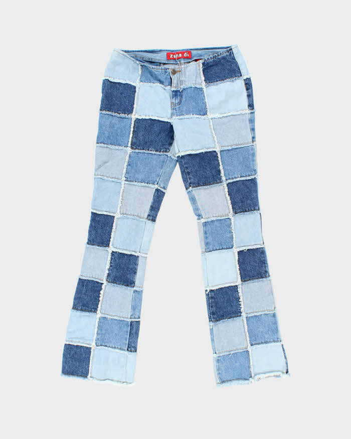 Vintage Y2K 00s Zana-Di Women's Low Rise Patchwork Bootcut Denim Jeans - W28 L31
