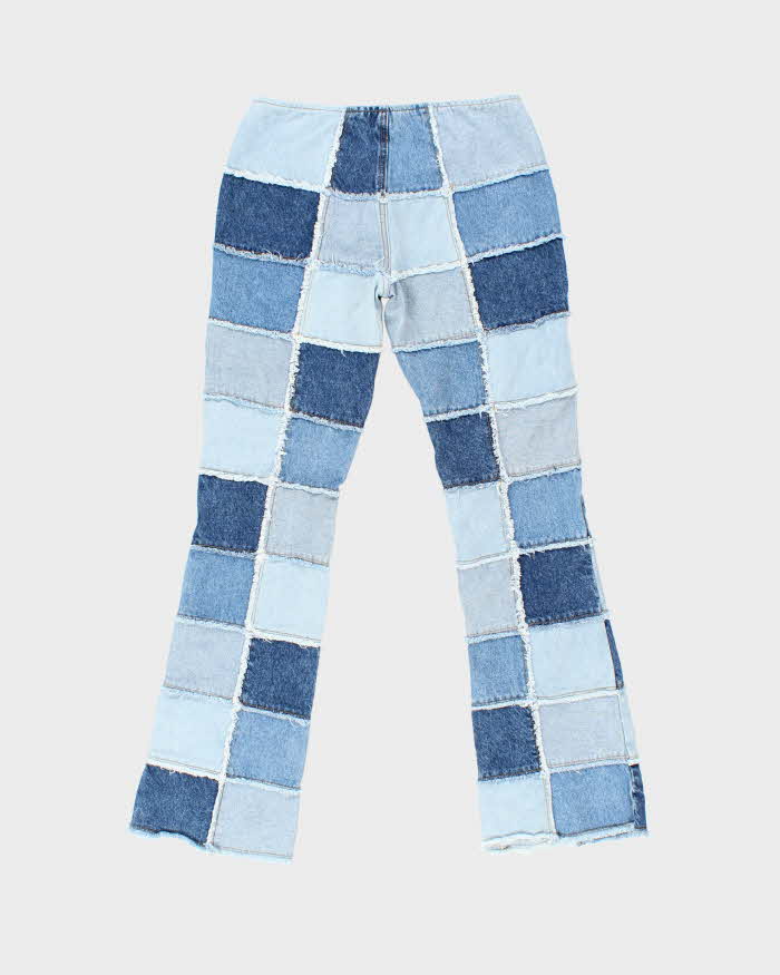 Vintage Y2K 00s Zana-Di Women's Low Rise Patchwork Bootcut Denim Jeans - W28 L31