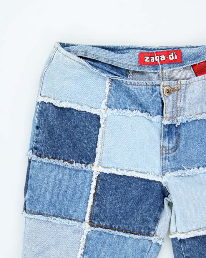 Vintage Y2K 00s Zana-Di Women's Low Rise Patchwork Bootcut Denim Jeans - W28 L31