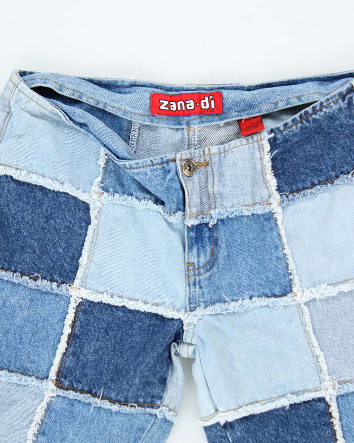 Vintage Y2K 00s Zana-Di Women's Low Rise Patchwork Bootcut Denim Jeans - W28 L31
