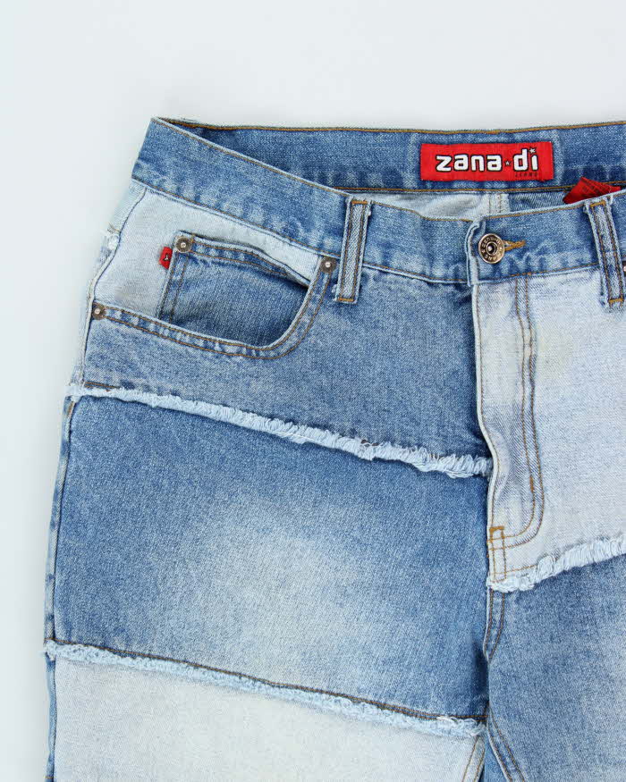 Vintage Y2K 00s Zana-Di Women's Low Rise Patchwork Bootcut Denim Jeans - W32 L32