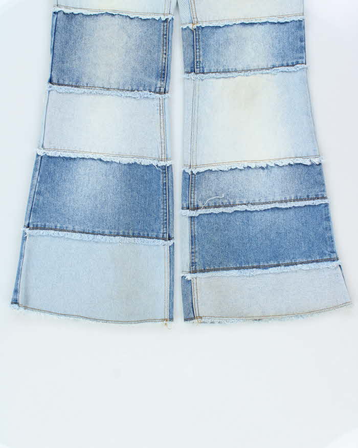 Vintage Y2K 00s Zana-Di Women's Low Rise Patchwork Bootcut Denim Jeans - W32 L32
