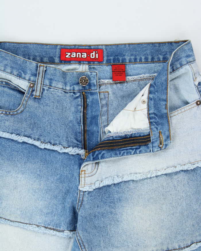 Vintage Y2K 00s Zana-Di Women's Low Rise Patchwork Bootcut Denim Jeans - W32 L32