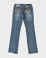 DSWT Vintage Y2K 00s L.A Idol Embellished Mid Rise Bootcut Denim Jeans - W32 L34