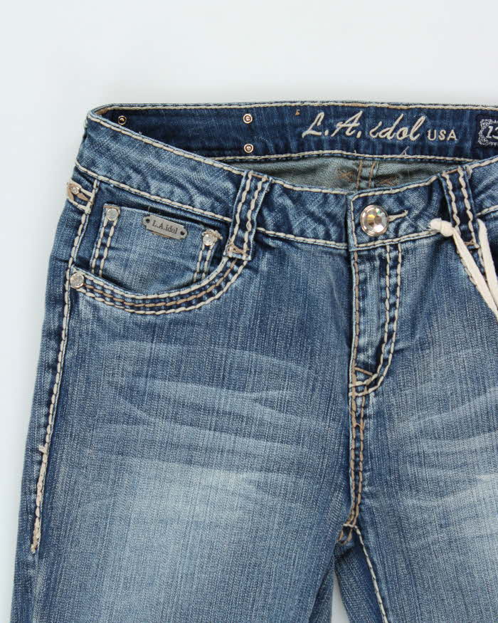 DSWT Vintage Y2K 00s L.A Idol Embellished Mid Rise Bootcut Denim Jeans - W32 L34