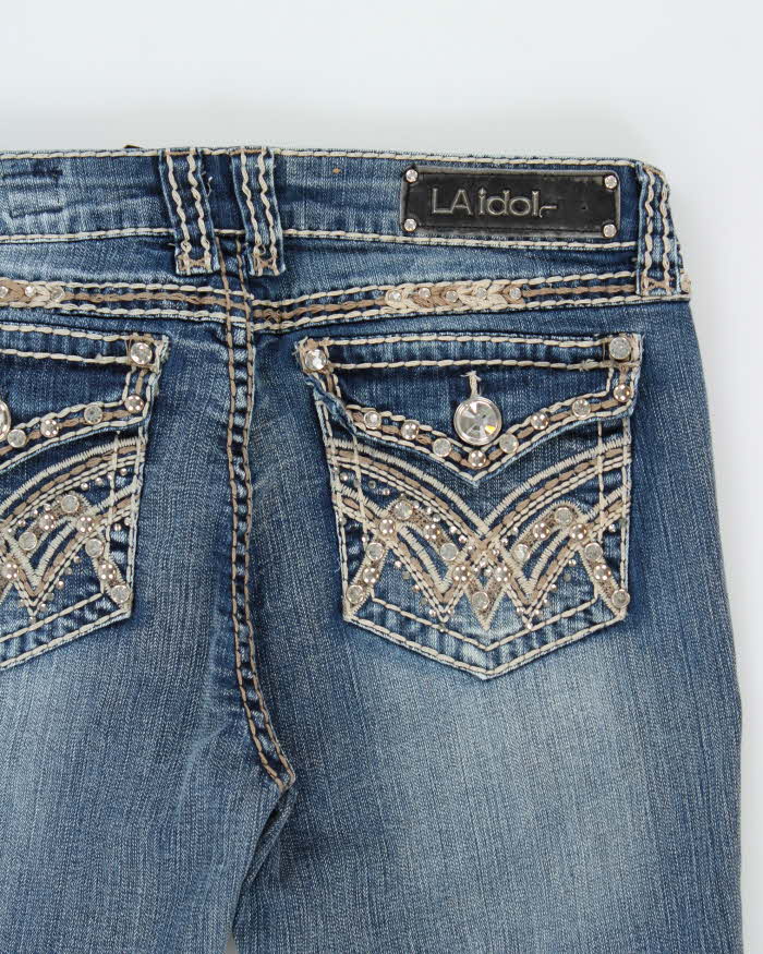 DSWT Vintage Y2K 00s L.A Idol Embellished Mid Rise Bootcut Denim Jeans - W32 L34