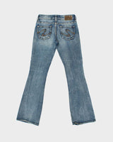 Vintage Y2K 00s Silver Women's Denim Low Rise Eden Flared Jeans - W28 L31