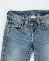 Vintage Y2K 00s Silver Women's Denim Low Rise Eden Flared Jeans - W28 L31
