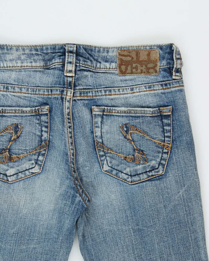Vintage Y2K 00s Silver Women's Denim Low Rise Eden Flared Jeans - W28 L31