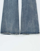 Vintage Y2K 00s Silver Women's Denim Low Rise Eden Flared Jeans - W28 L31