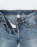 Vintage Y2K 00s Silver Women's Denim Low Rise Eden Flared Jeans - W28 L31